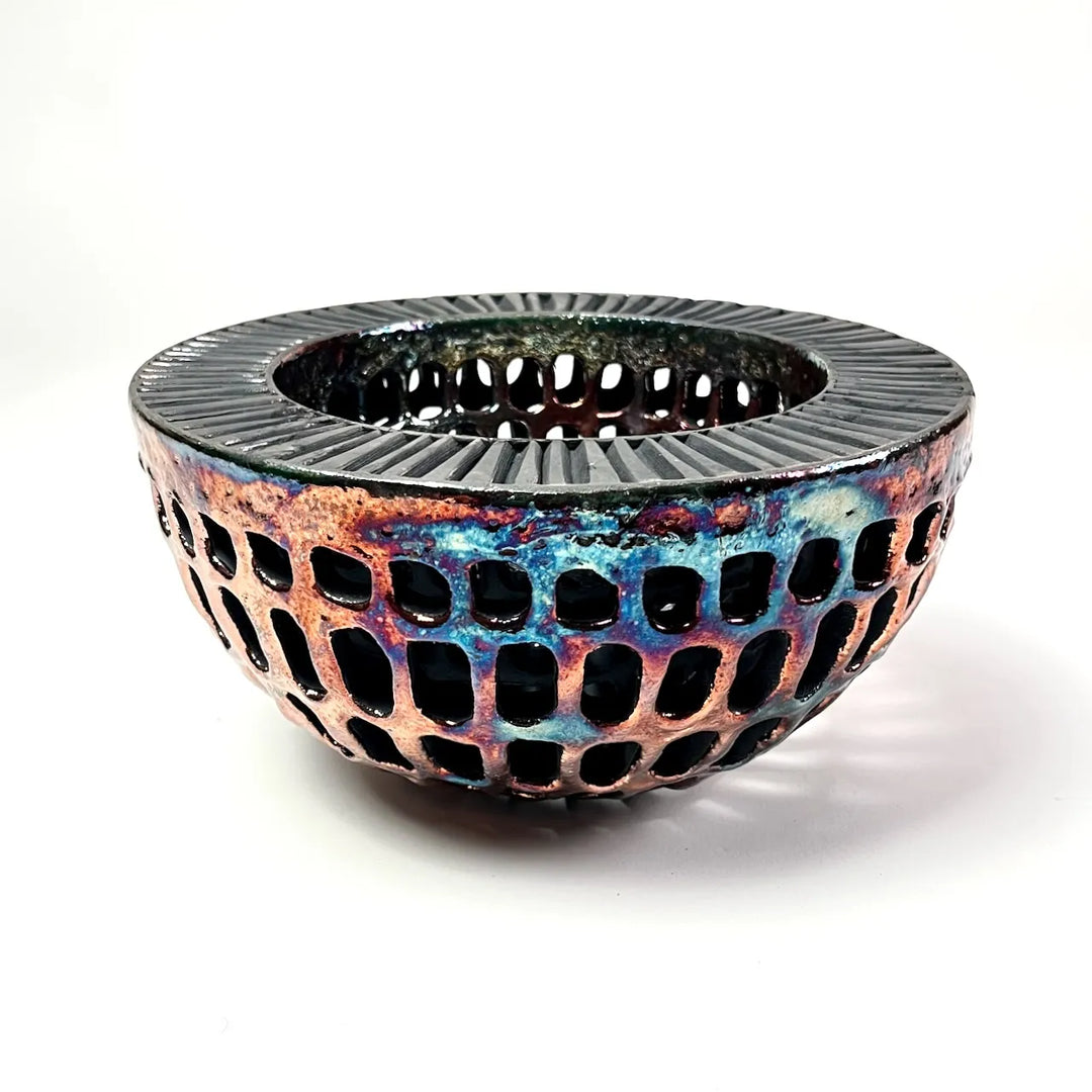 Raku-Fired Bowl by Christopher Edwards - Tiffany's Art Agency - Christopher Edwards