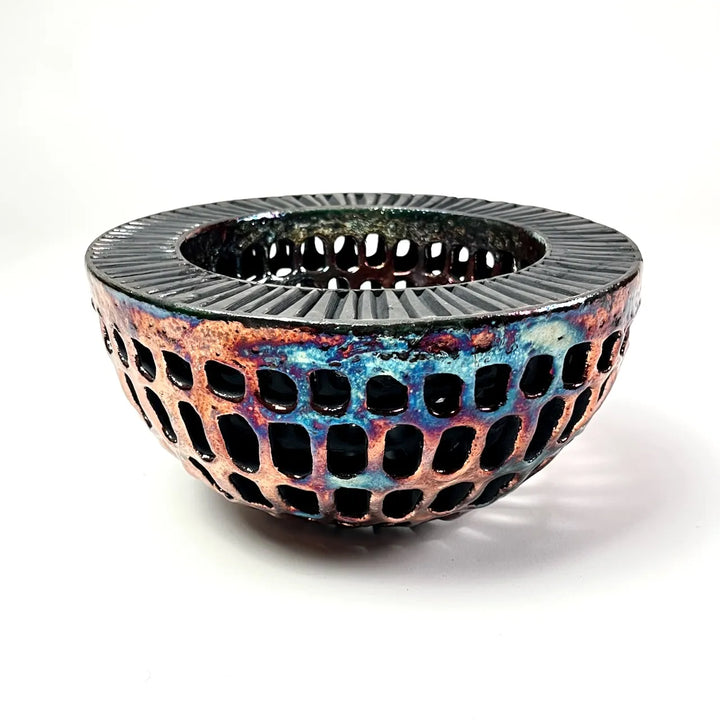 Raku-Fired Bowl by Christopher Edwards - Tiffany's Art Agency - Christopher Edwards