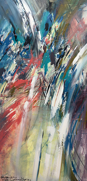 Abstract Collab: Flowing Strings by Kristie Fujiyama Kosmides and Jake Shimabukuro - Tiffany's Art Agency - Kristie Kosmides