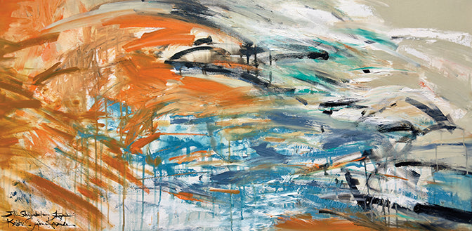 Abstract Collab: Oshima by Kristie Fujiyama Kosmides, Jake Shimabukuro, and Tracey Niimi - Tiffany's Art Agency - Kristie Kosmides
