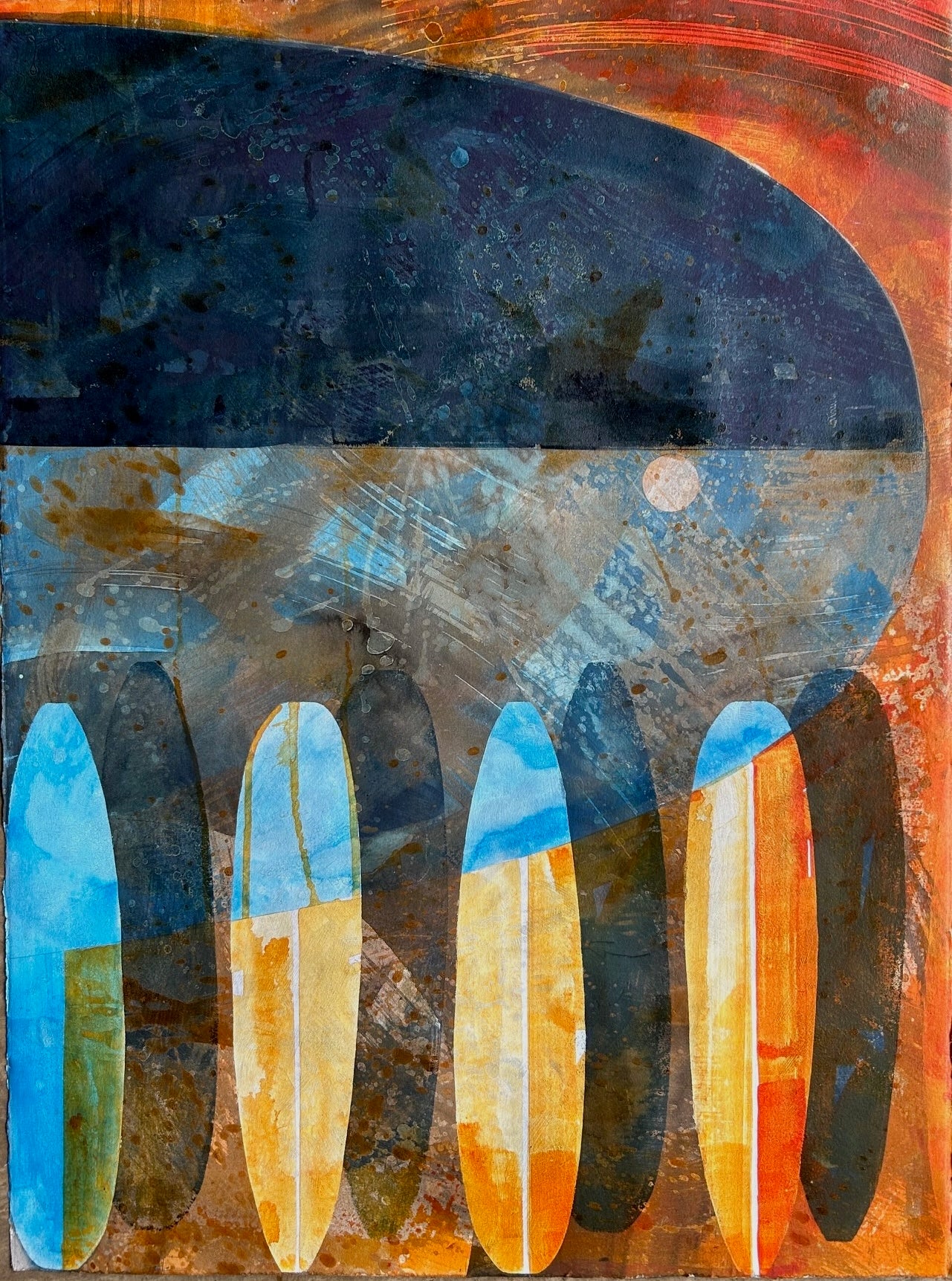 Big Board Whale by Carol Bennett - Tiffany's Art Agency - Carol Bennett