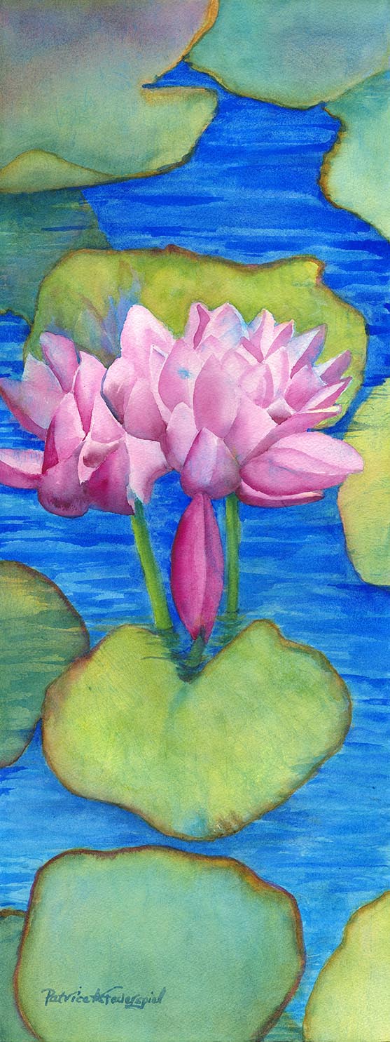 Pink Waterlilies by Patrice Federspiel - Tiffany's Art Agency - Patrice Federspiel