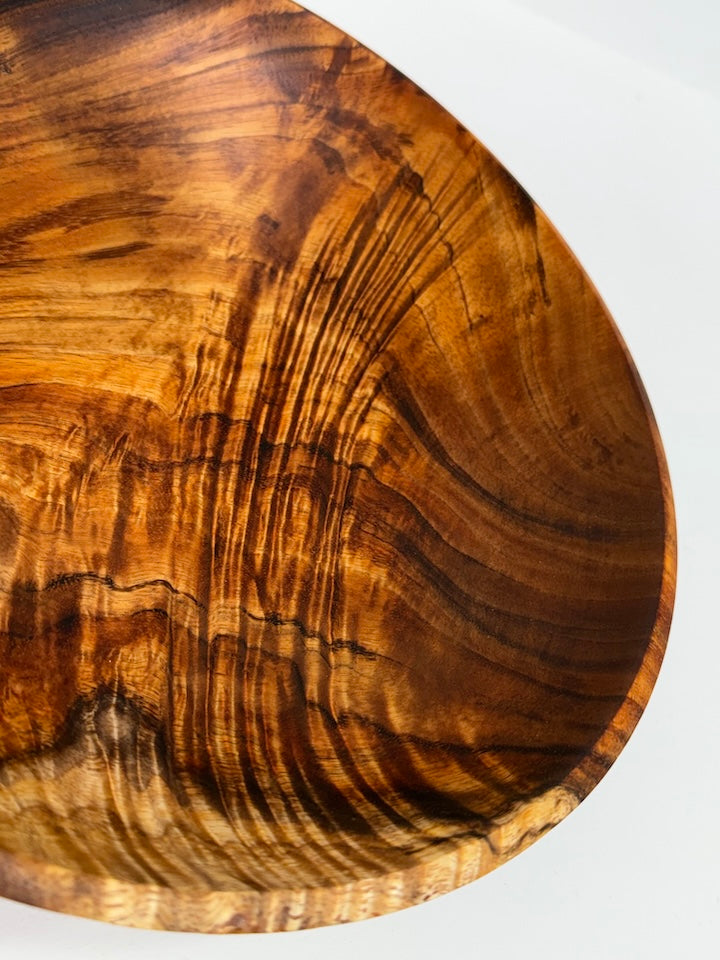 Detail of Hawaiian koa wood bowl