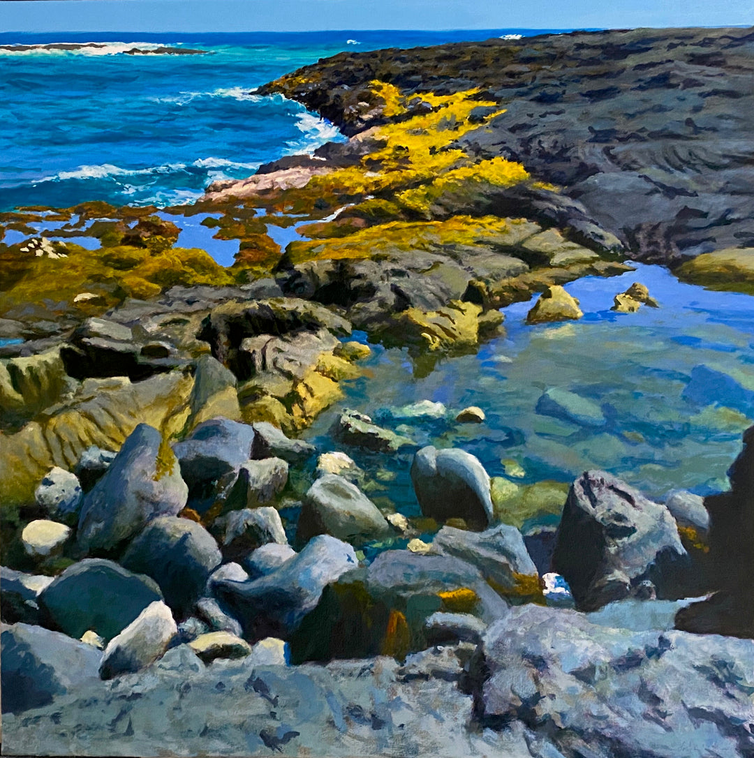 Tide Pools and Surf at Punalu'u #3 by Peter Loftus - Tiffany's Art Agency - Peter Loftus