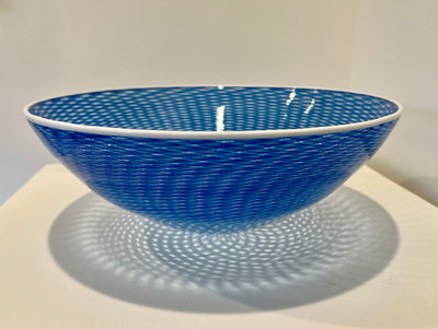 Blue Reticello Bowl by Jordan Brant - Tiffany's Art Agency - Jordan Brant