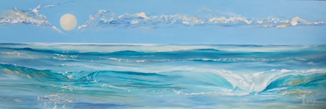 Inward: Serene Aqua by Valeria Mastrascusa - Tiffany's Art Agency - Valeria Mastrascusa