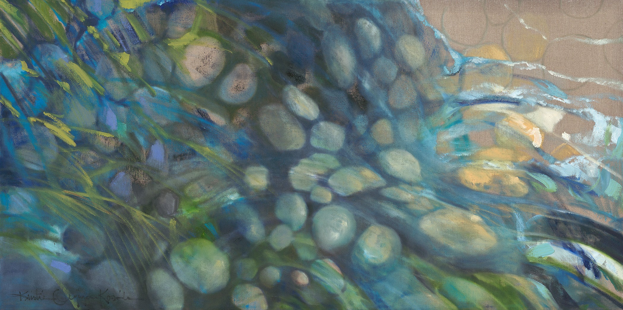 Ishino uenimo san nen: 3 years on a stone by Kristie Fujiyama Kosmides - Tiffany's Art Agency - Kristie Kosmides