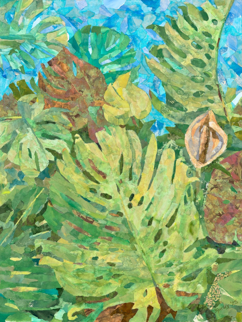 Monstera with Flower by Mary Spears - Tiffany's Art Agency - Mary Spears