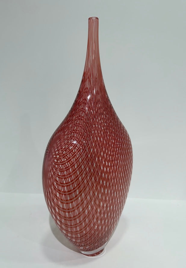 Red Reticello Vessel by Jordan Brant - Tiffany's Art Agency - Jordan Brant
