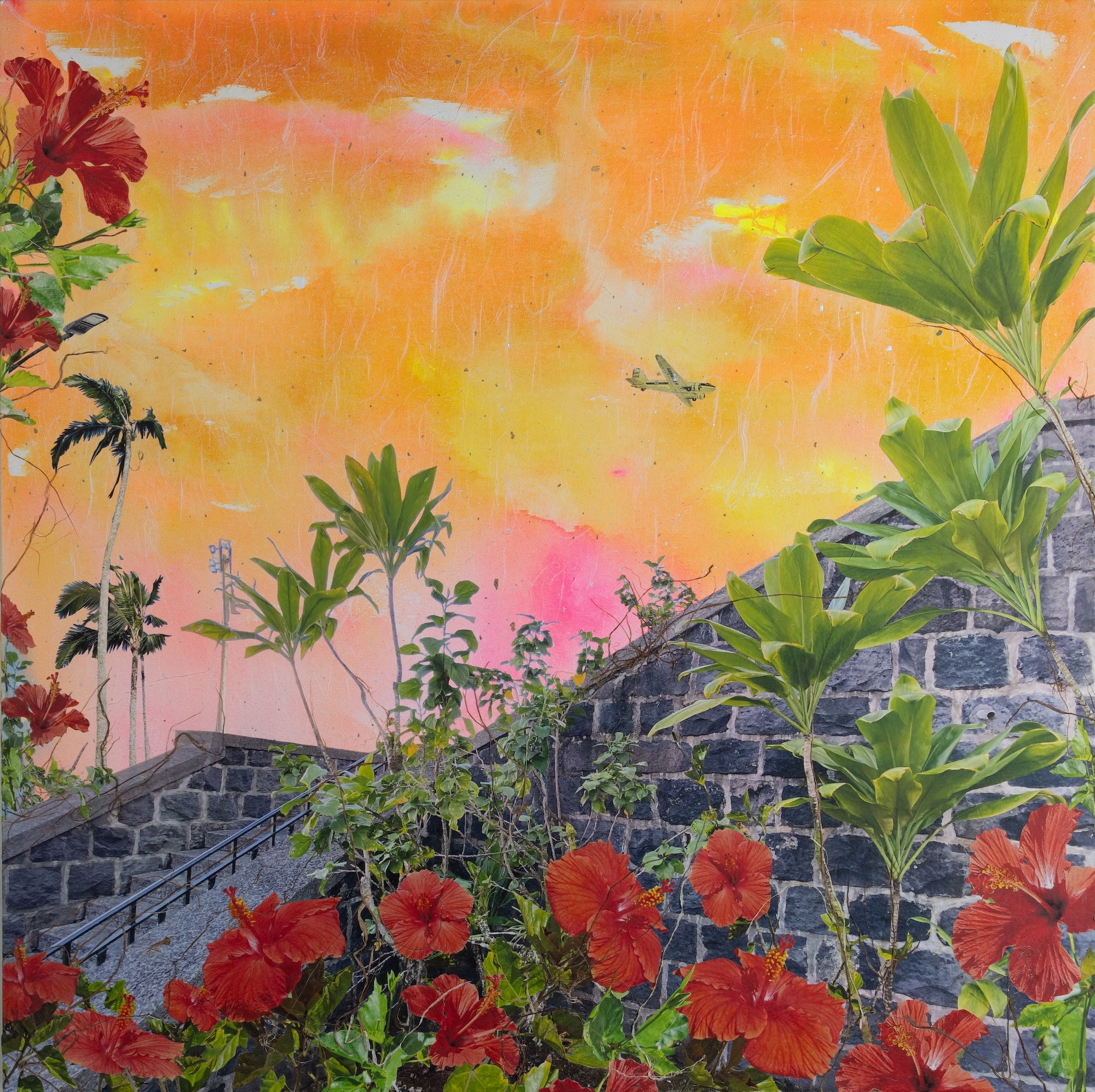 Somewhere Near and Far, Hilo Post Office by Margo Ray - Tiffany's Art Agency - Margo Ray