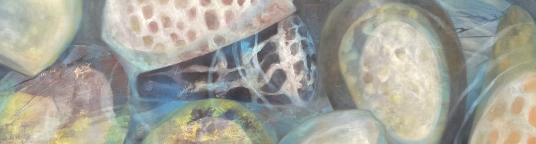 Shells in Water by Kristie Fujiyama Kosmides - Tiffany's Art Agency - Kristie Kosmides