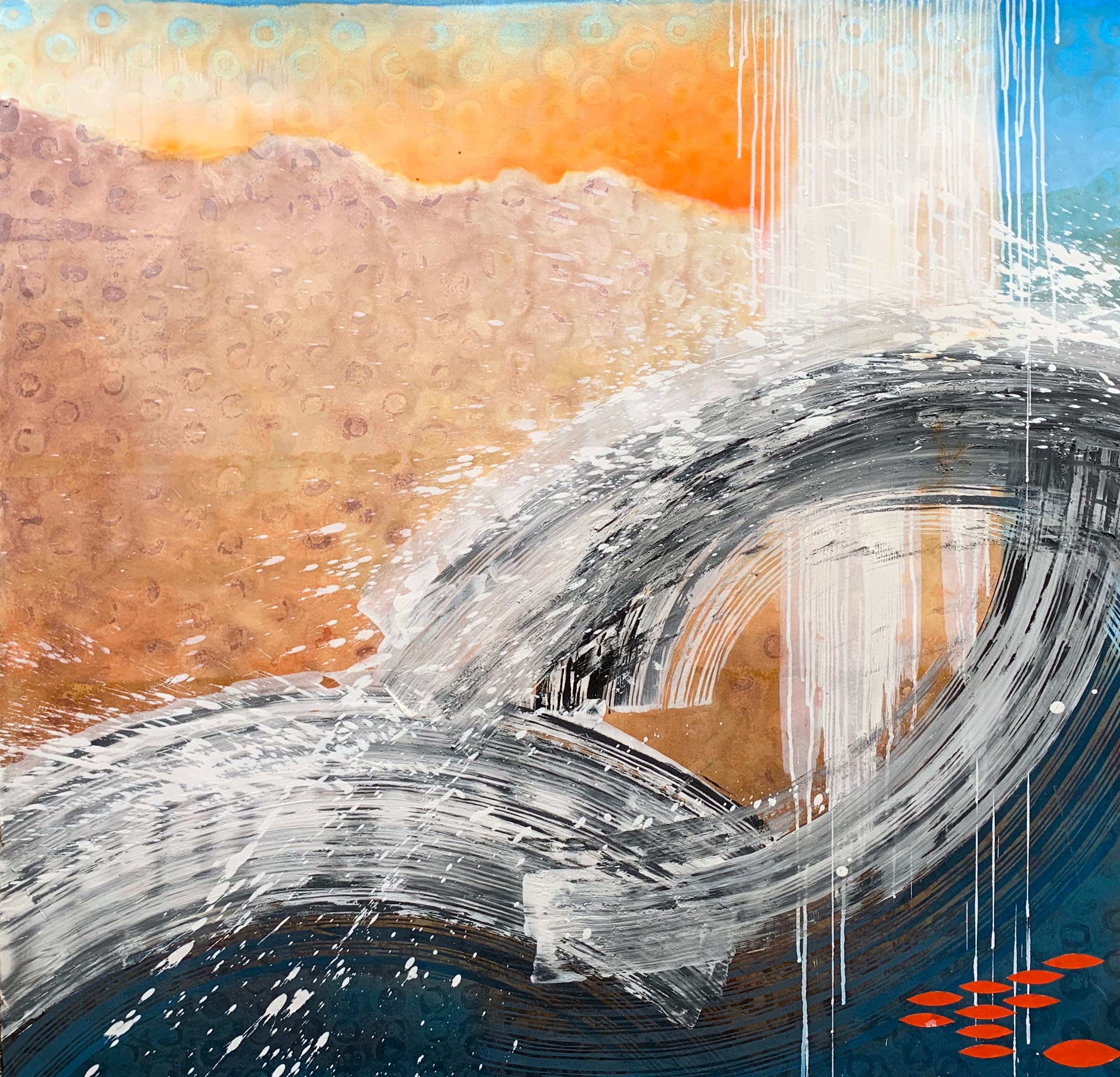 Ahupua'a Rift with Fish by Carol Bennett - Tiffany's Art Agency - Carol Bennett