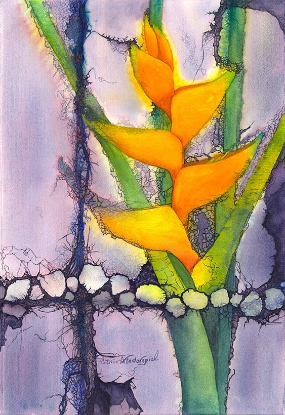 Heliconia Sidewalk Moment by Patrice Federspiel - Tiffany's Art Agency - Patrice Federspiel