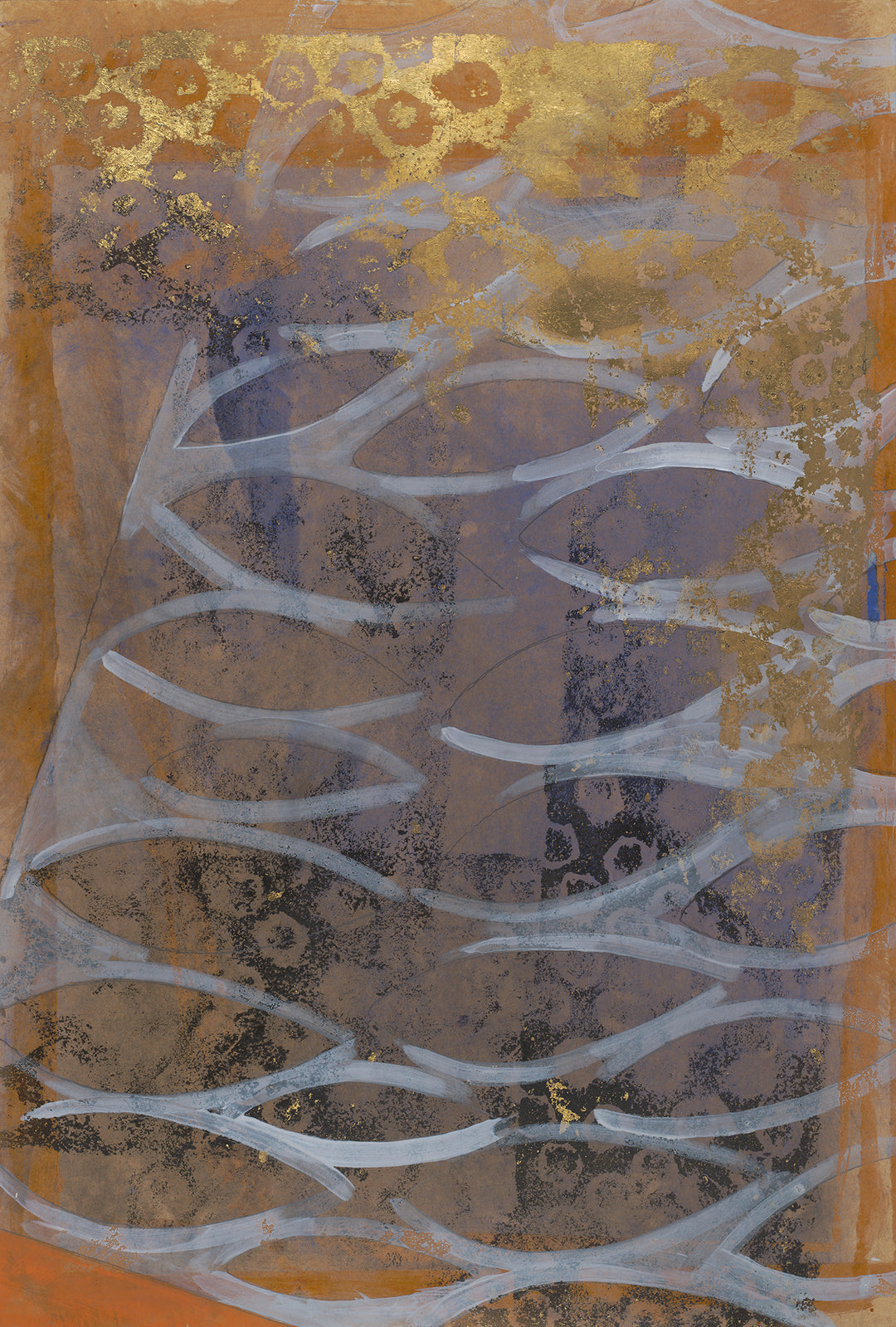 Gold Leaf Fish Skin by Carol Bennett - Tiffany's Art Agency - Carol Bennett