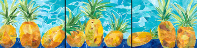 Pineapple Party Triptych by Mary Spears - Tiffany's Art Agency - Mary Spears
