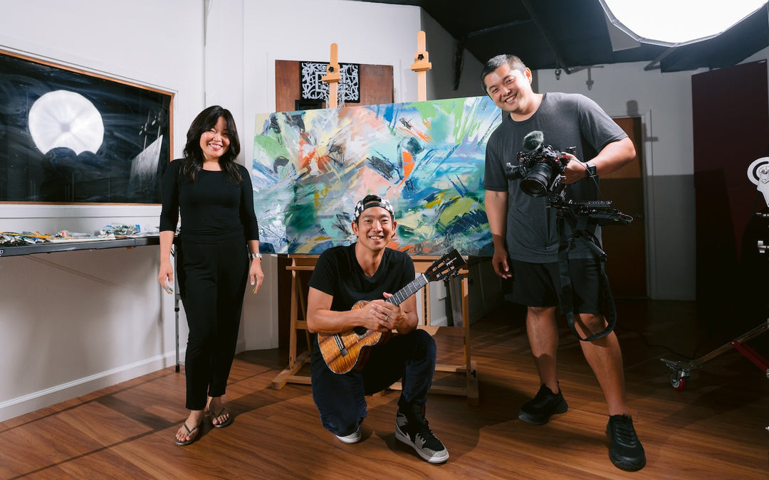 Introducing Abstract Collab: Kristie Fujiyama Kosmides, Jake Shimabukuro, and Tracey Niimi