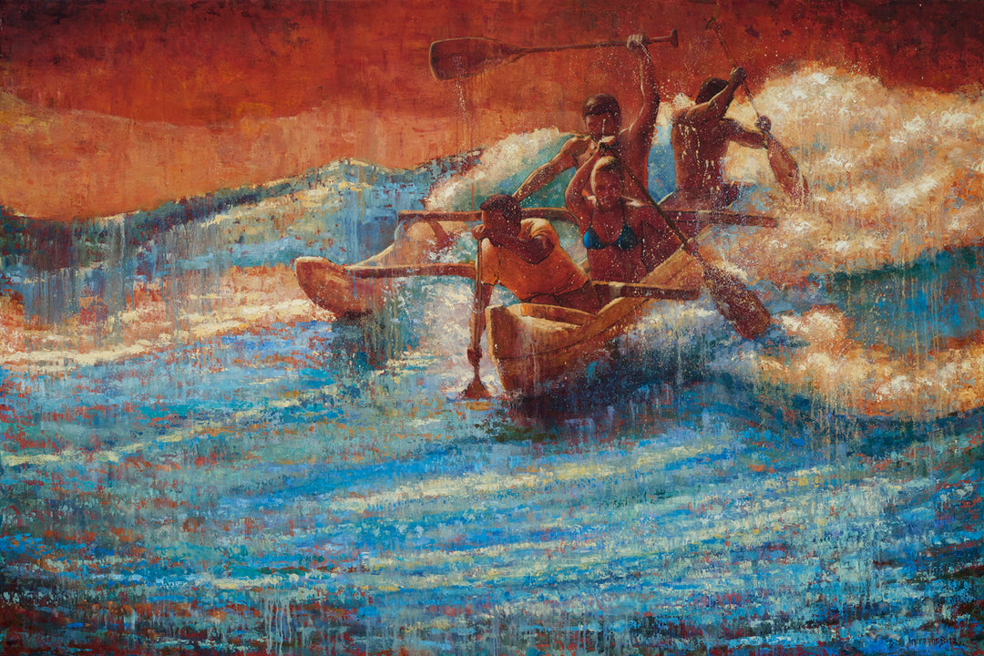 Ia Wa'a 'Awiwi (That Fast Canoe) by Jeanne Bitz - Tiffany's Art Agency - Jeanne Bitz