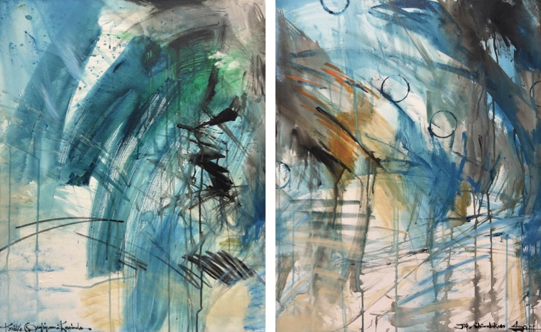 Abstract Collab: Affinity by Kristie Fujiyama Kosmides, Jake Shimabukuro, and Tracey Niimi - Tiffany's Art Agency - Kristie Kosmides