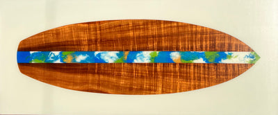 Aloha Surfboard Blue & Green by Timothy Allan Shafto - Tiffany's Art Agency - Timothy Allan Shafto