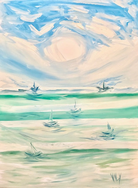 Aqua Reverie by Valeria Mastrascusa - Tiffany's Art Agency - Valeria Mastrascusa