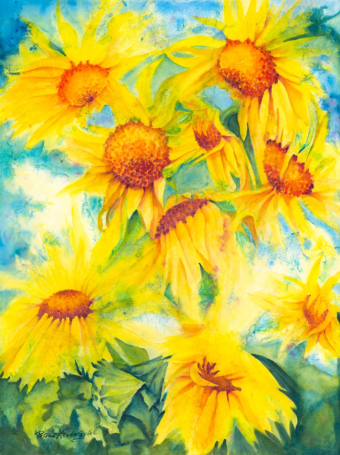 Dancing Sunflowers by Patrice Federspiel - Tiffany's Art Agency - Patrice Federspiel