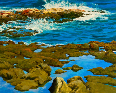 Tide Pools and Surf at Punalu'u #1 by Peter Loftus - Tiffany's Art Agency - Peter Loftus