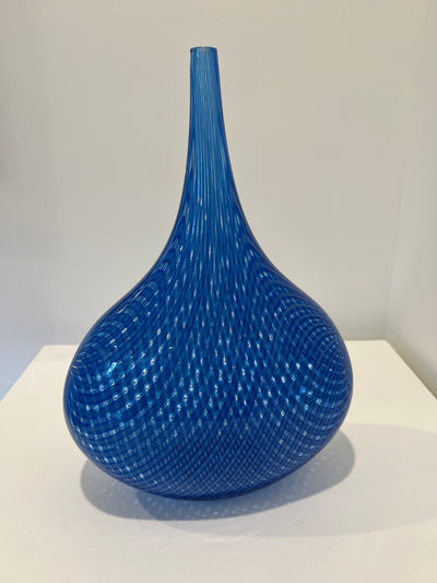 Blue Reticello Vessel by Jordan Brant - Tiffany's Art Agency - Jordan Brant