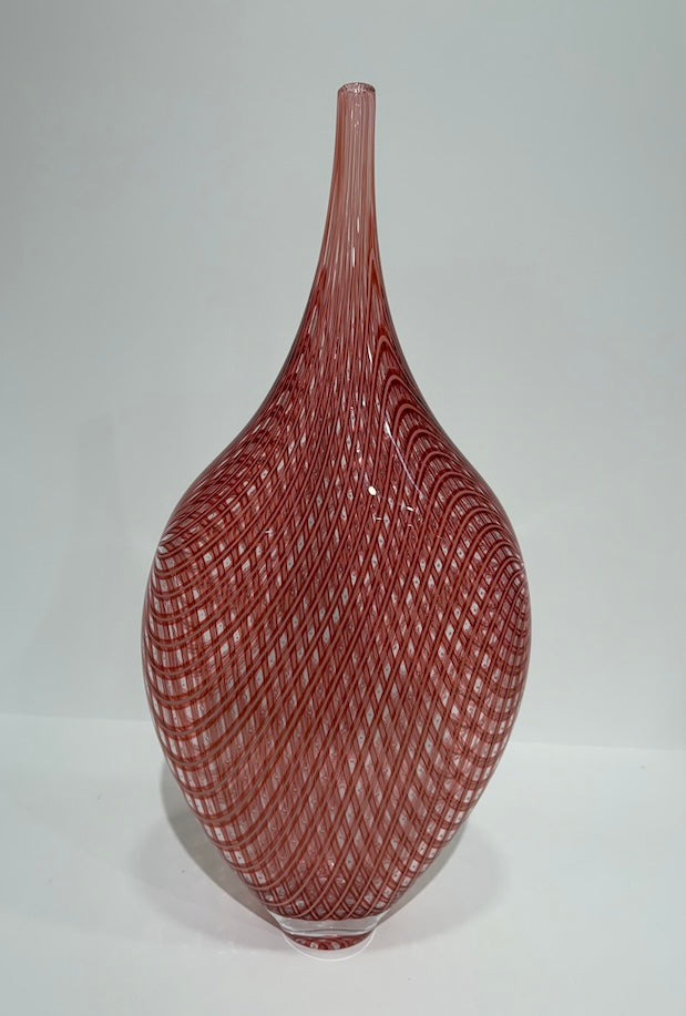 Red Reticello Vessel by Jordan Brant - Tiffany's Art Agency - Jordan Brant