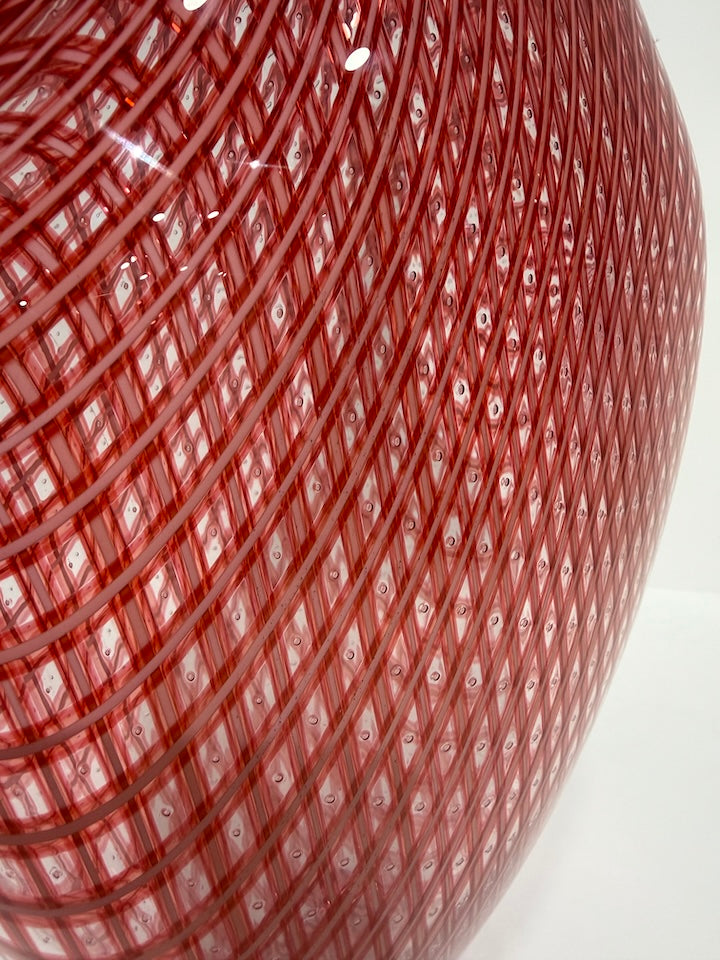 Red Reticello Vessel by Jordan Brant - Tiffany's Art Agency - Jordan Brant