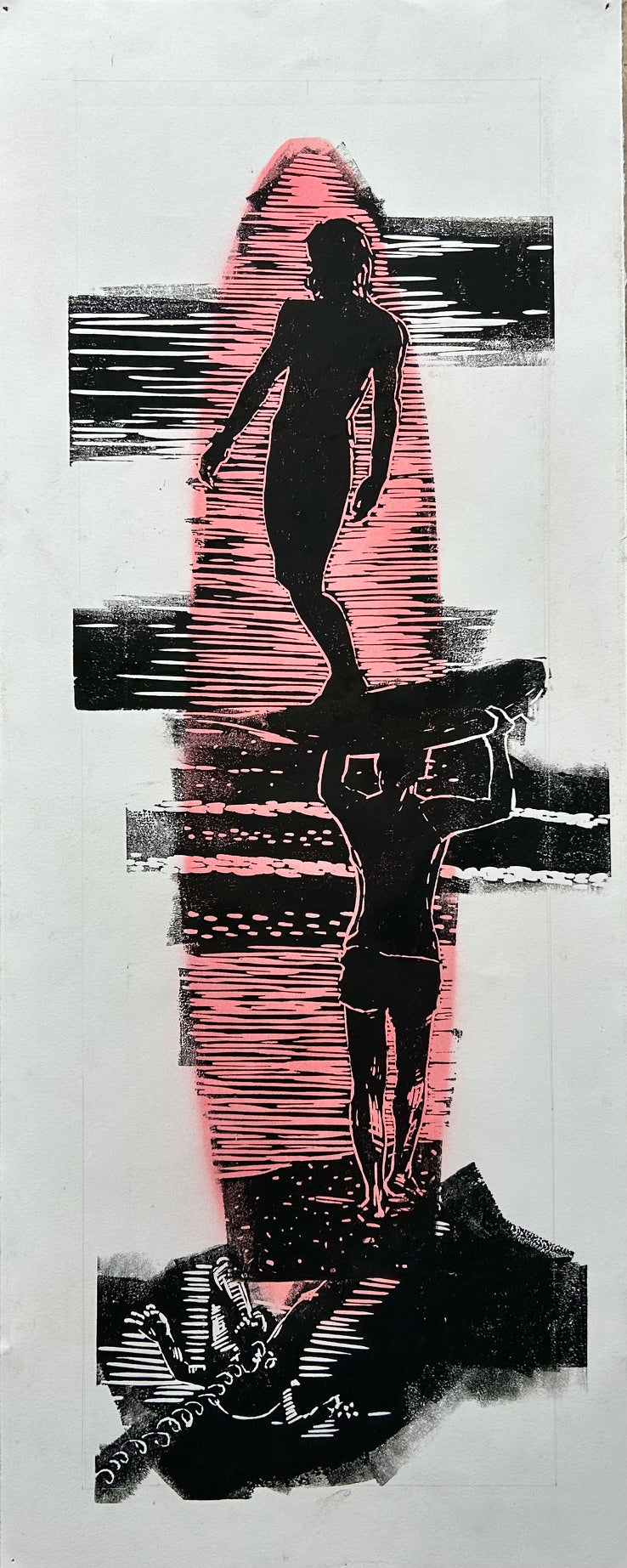 Women Holding Up Women | Lipstick Pink by Carol Bennett - Tiffany's Art Agency - Carol Bennett