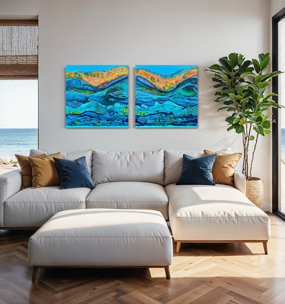 Wavelength Diptych by Calie Durant