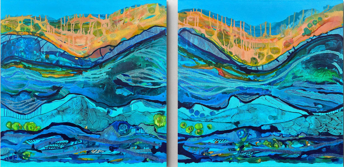 Wavelength Diptych by Calie Durant