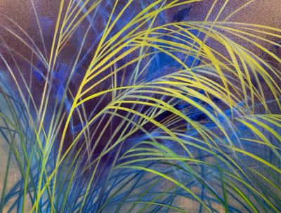 Blue Palms by Kristie Kosmides - Tiffany's Art Agency - Kristie Kosmides